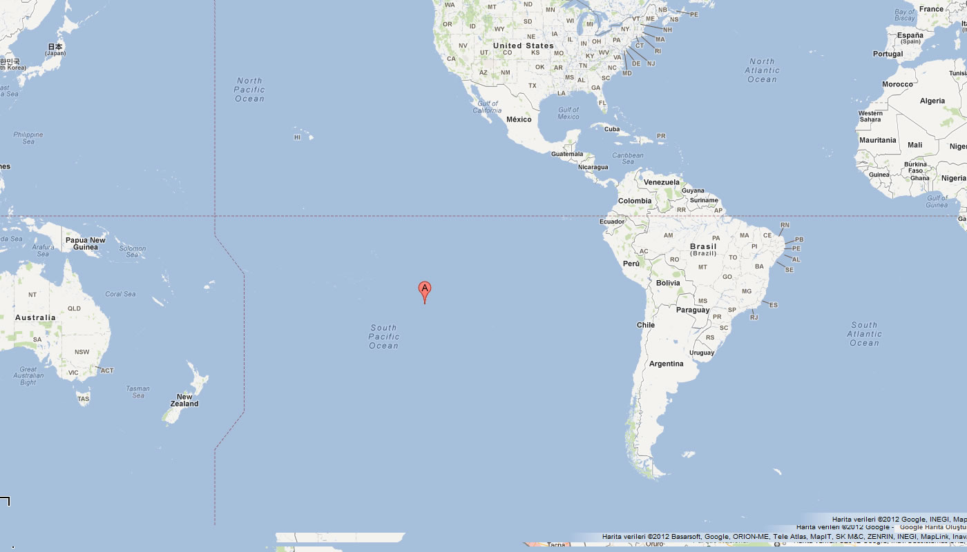 carte du iles Pitcairn monde